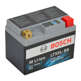 Bosch MC Lithiumbatteri LTX5L-BS 12volt 2Ah +pol til høyre